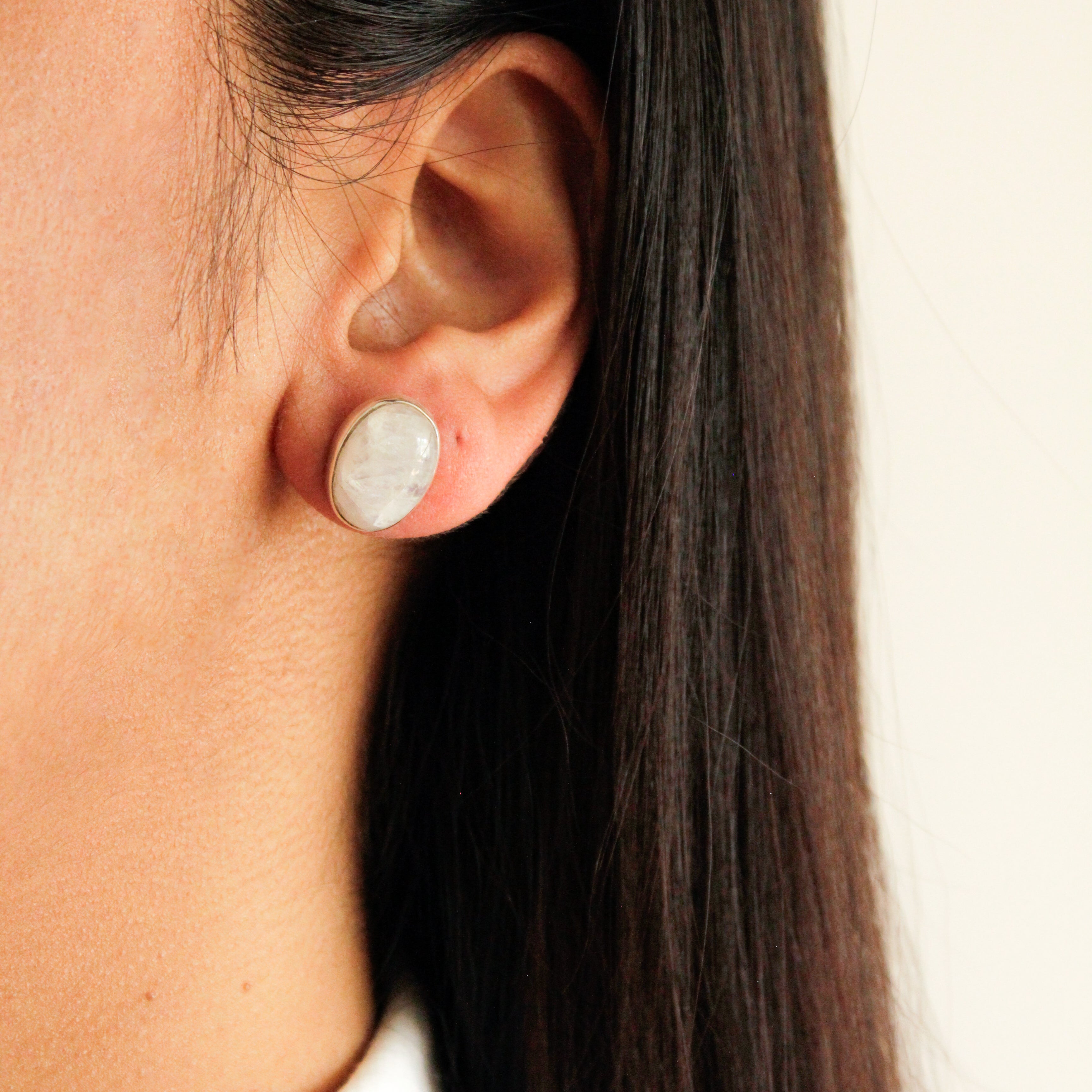 Large moonstone earrings shop